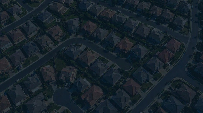 Aerial neighborhood view